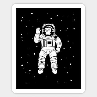 Monkey Astronaut in Space Sticker